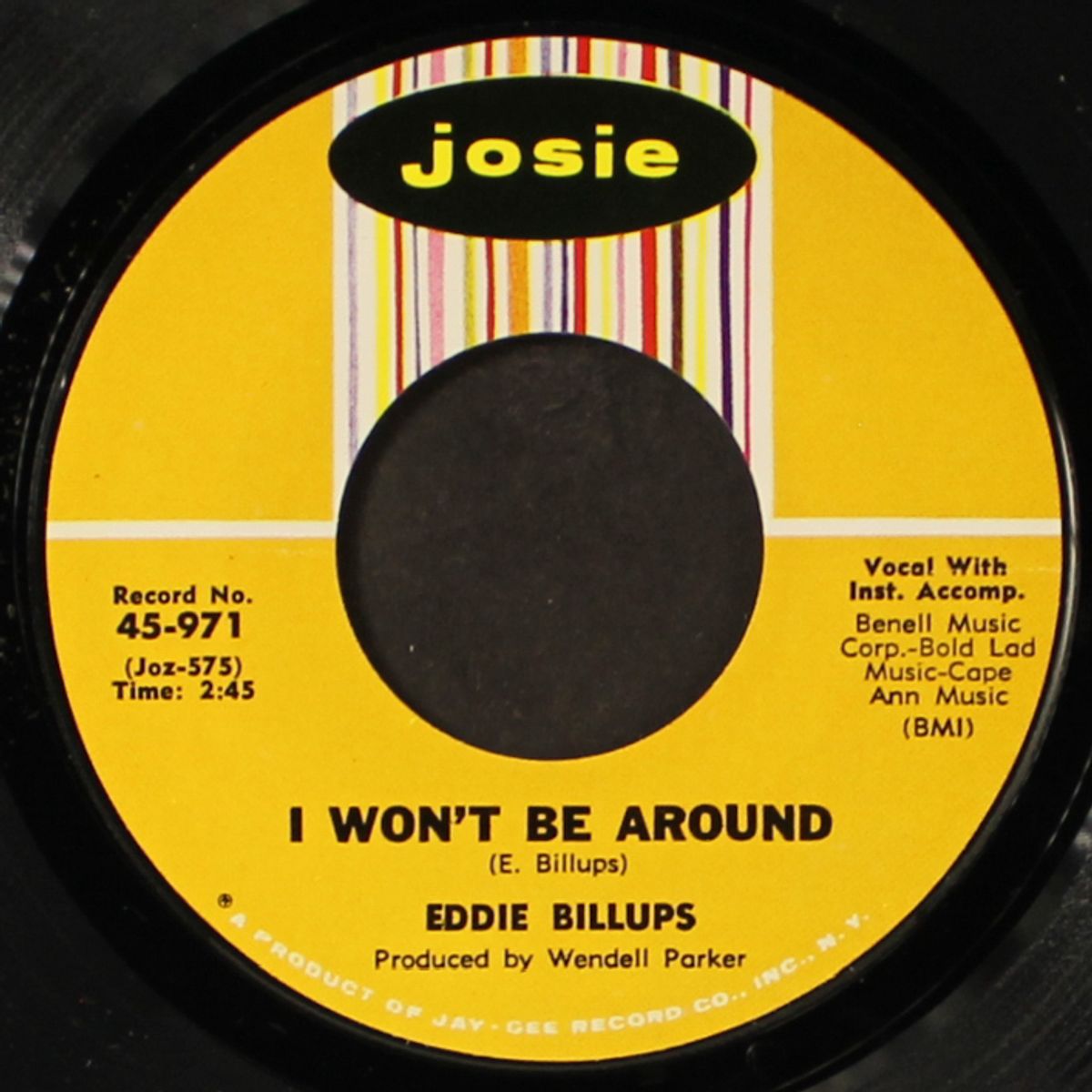 feel it / i won't be around by EDDIE BILLUPS