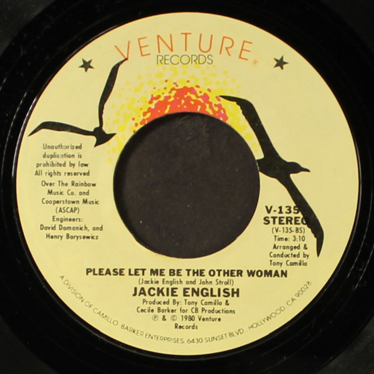 once a night / please let me be the other woman by JACKIE ENGLISH