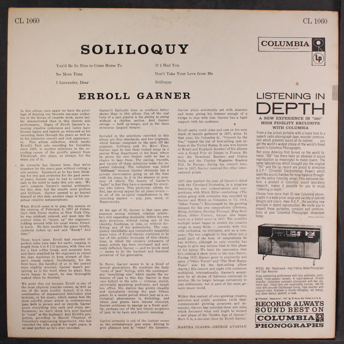 soliloquy by ERROLL GARNER
