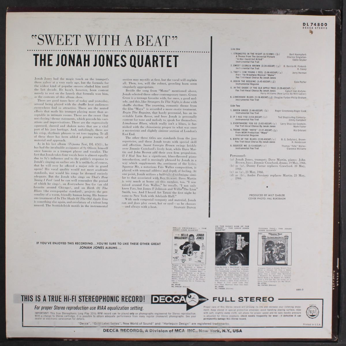 sweet with a beat by JONAH JONES