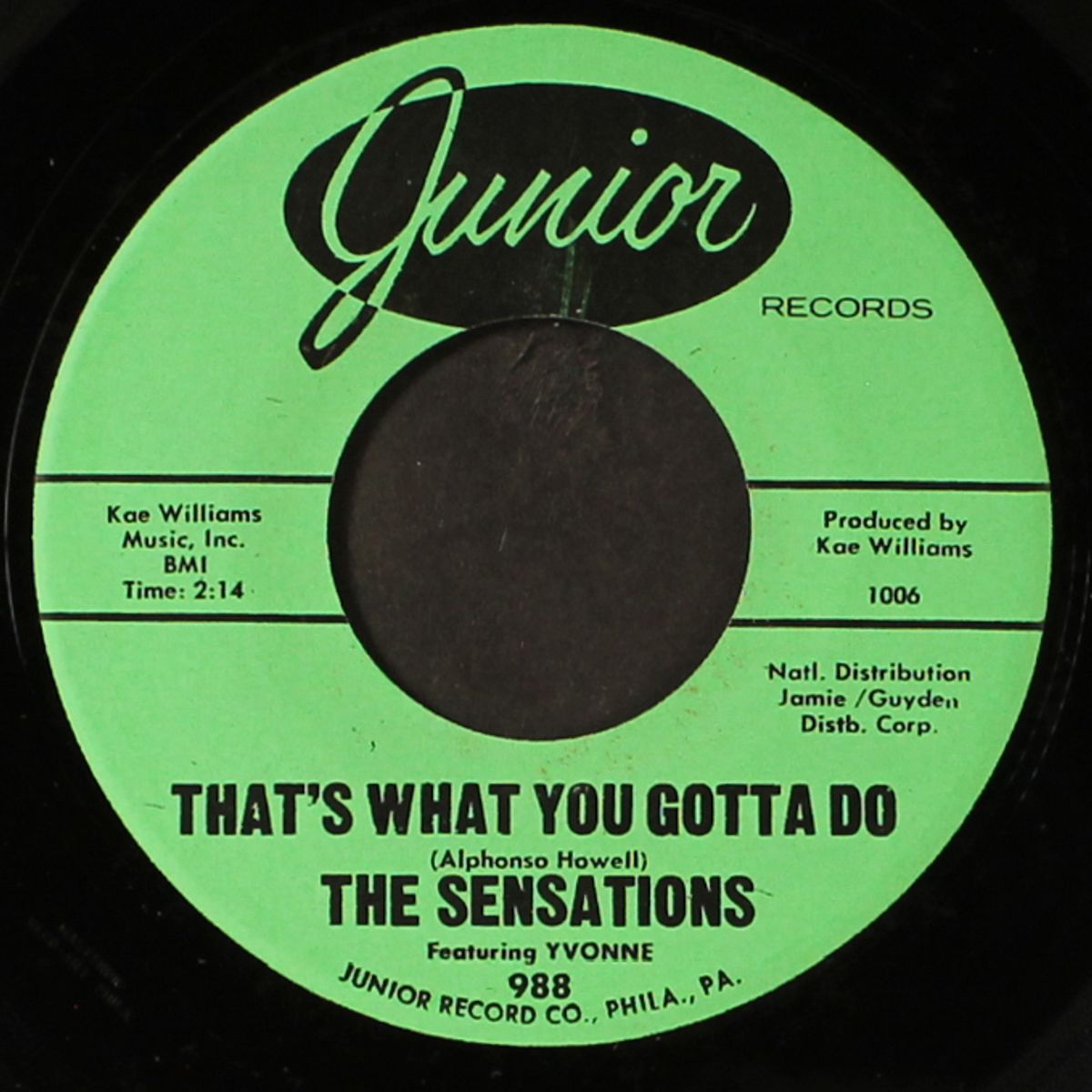 you made a fool of me / that's what you gotta do by YVONNE BAKER & SENSATIONS