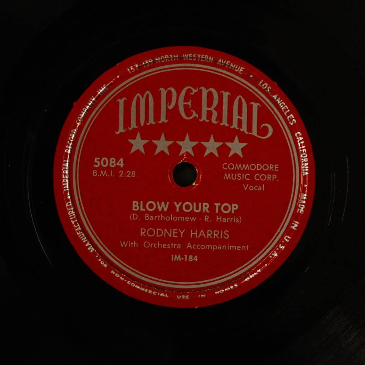 she's coming back / blow your top by RODNEY HARRIS