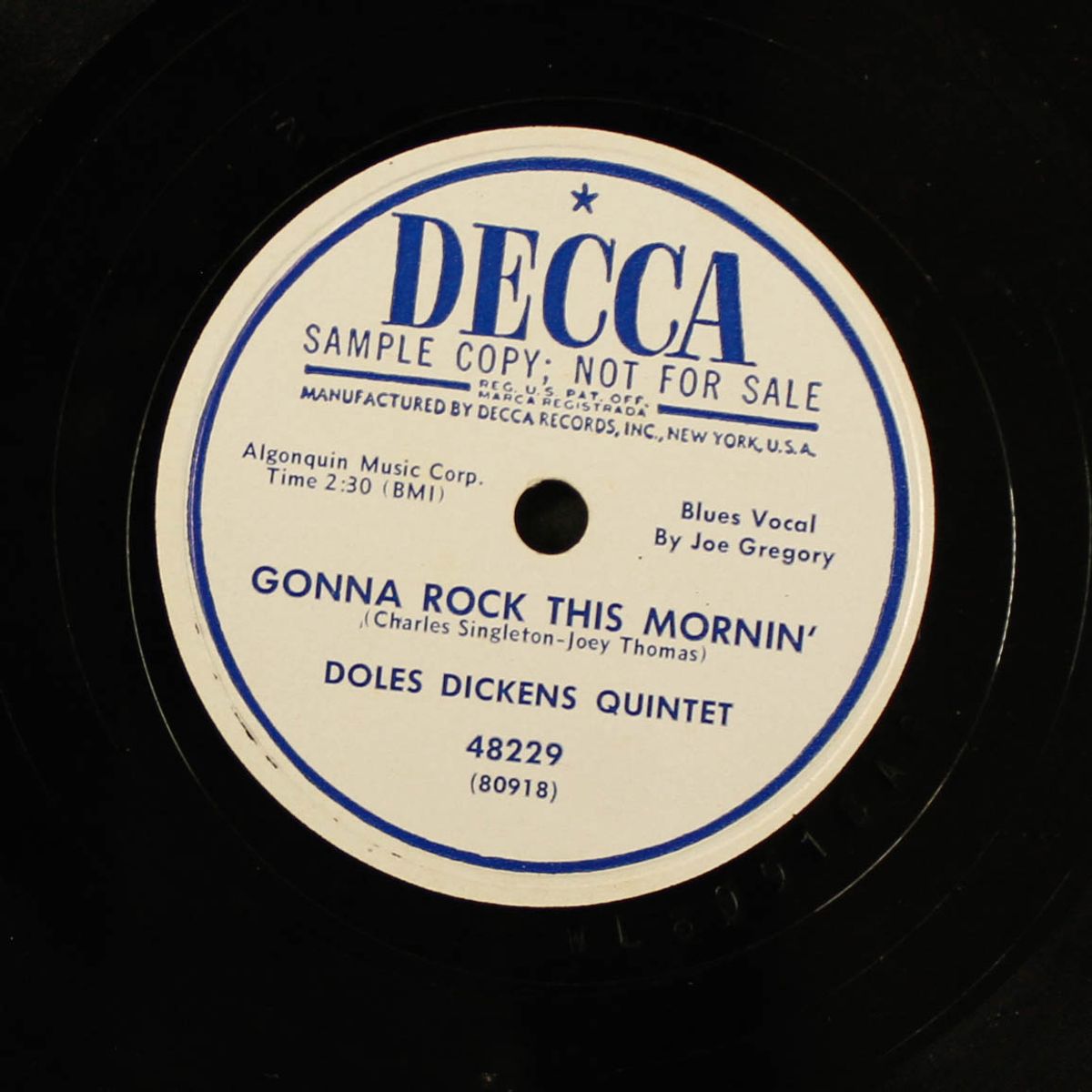 gonna rock this mornin' / wontcha tell me where she went by DOLES DICKENS