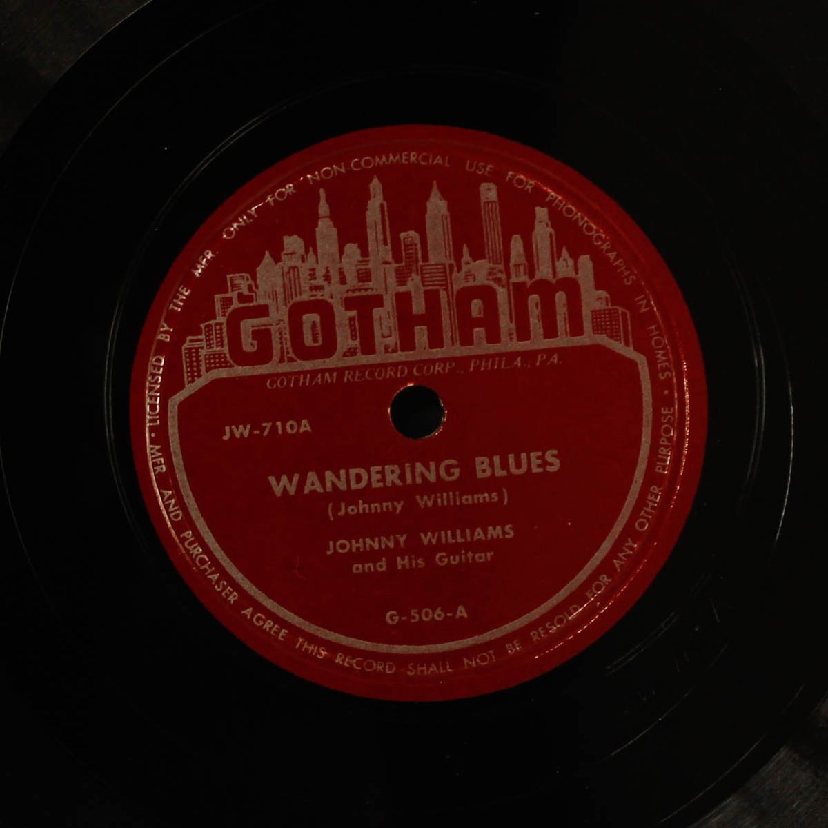 wandering blues / house rent boogie by JOHNNY WILLIAMS