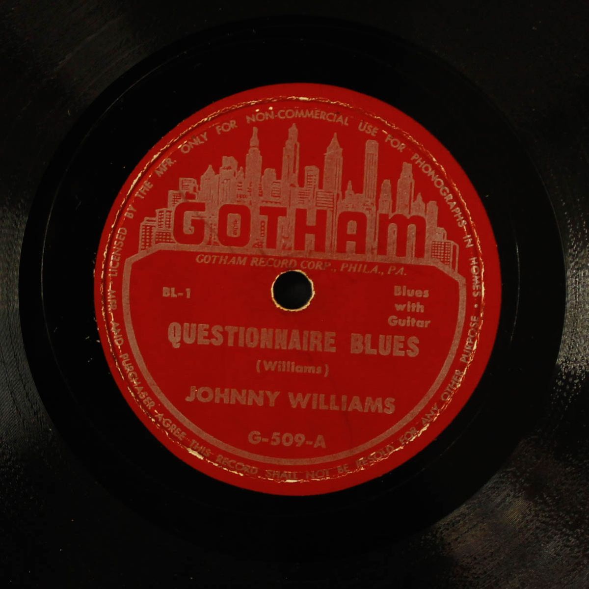 questionnaire blues / real gone gal by JOHNNY WILLIAMS