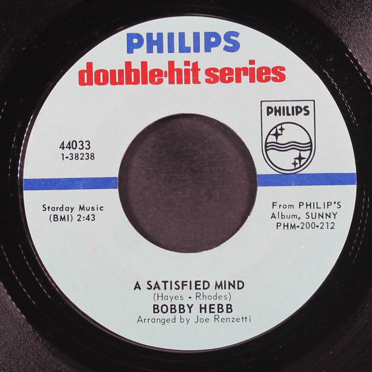 sunny / a satisfied mind by BOBBY HEBB