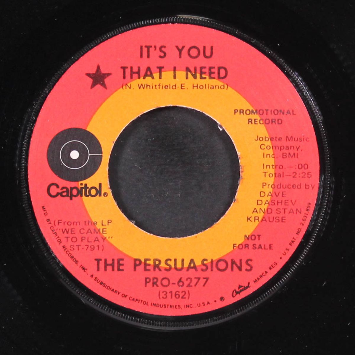 it's you that i need / same by PERSUASIONS