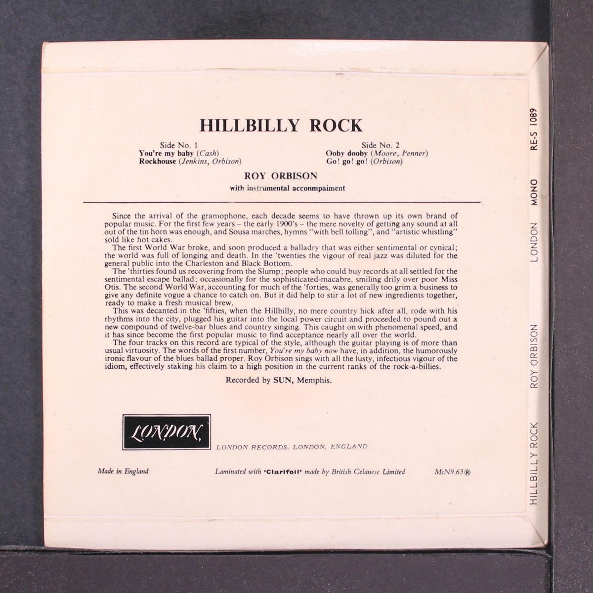 hillbilly rock by ROY ORBISON
