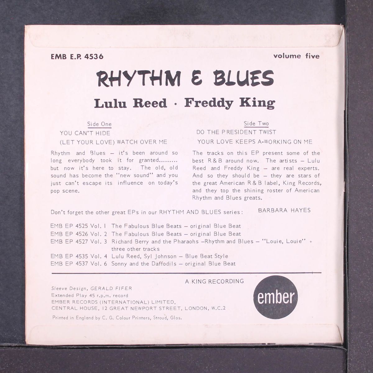 rhythm & blues, vol. 5 by LULU REED, FREDDY KING
