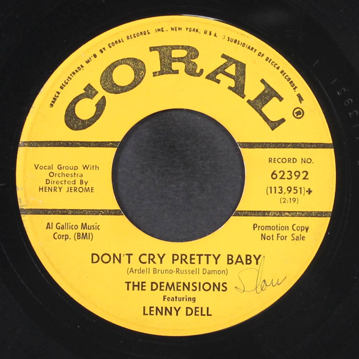 a little white gardenia / don't cry pretty baby by DEMENSIONS