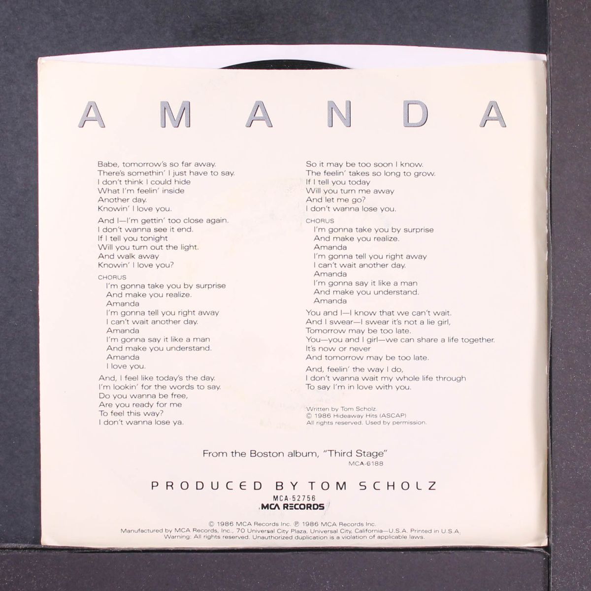 amanda / my destination by BOSTON