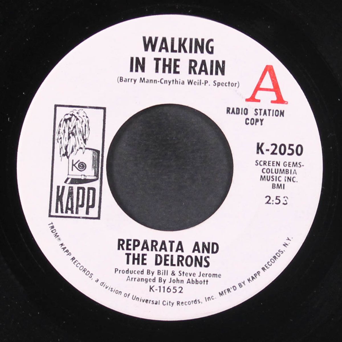 walking in the rain / i've got an awful lot of losing you to do by REPARATA & DELRONS