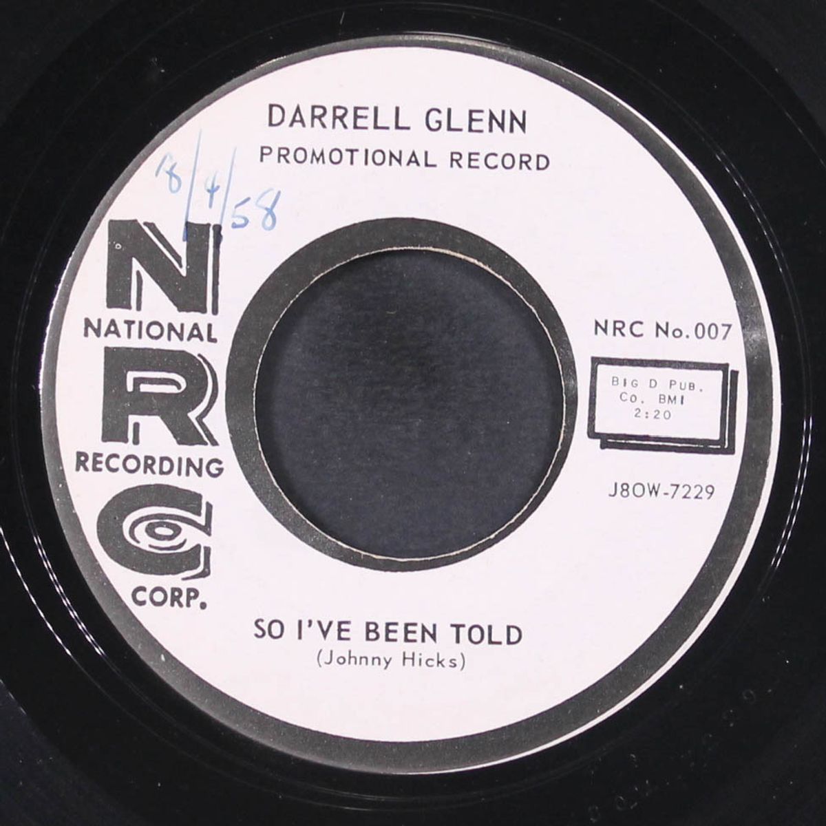 mr. moonlight / so i've been told by DARRELL GLENN