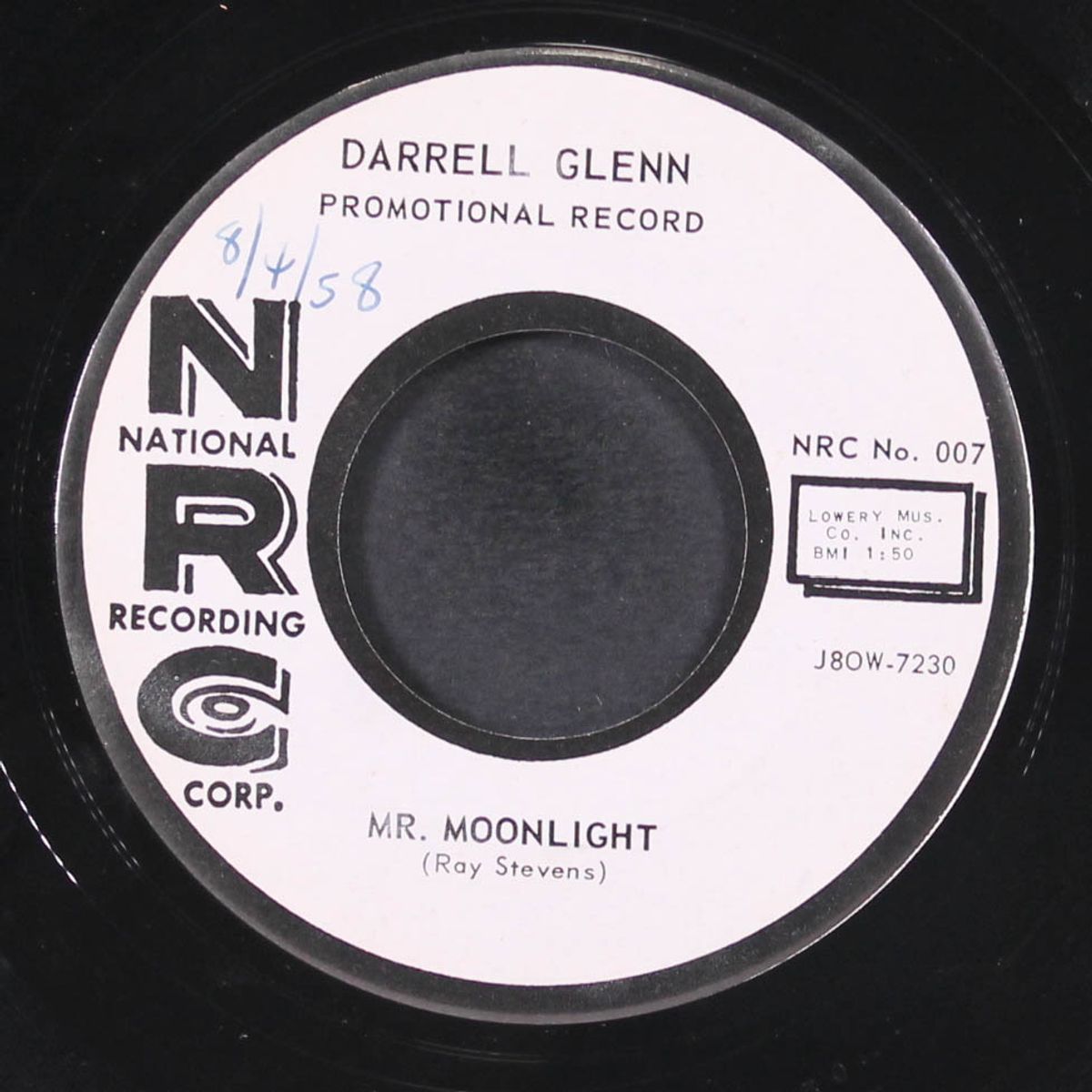 mr. moonlight / so i've been told by DARRELL GLENN