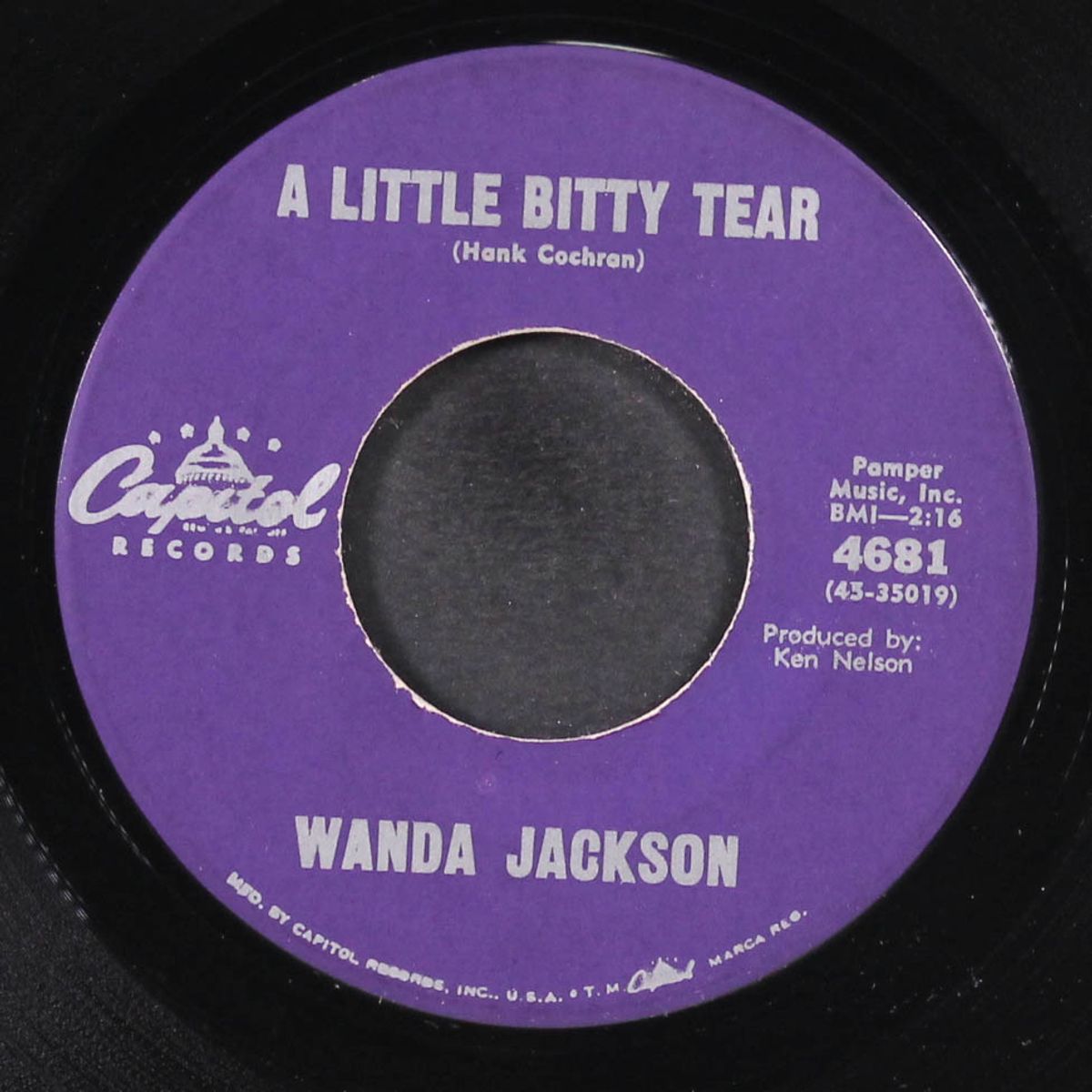 i don't wanta go / a little bitty tear by WANDA JACKSON