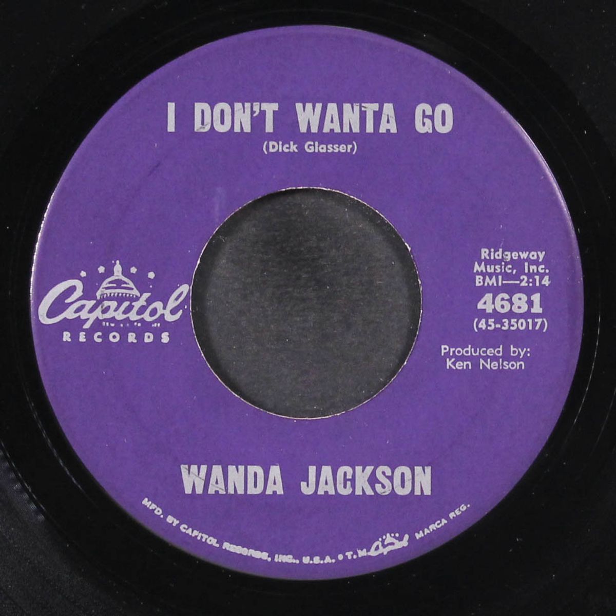 i don't wanta go / a little bitty tear by WANDA JACKSON
