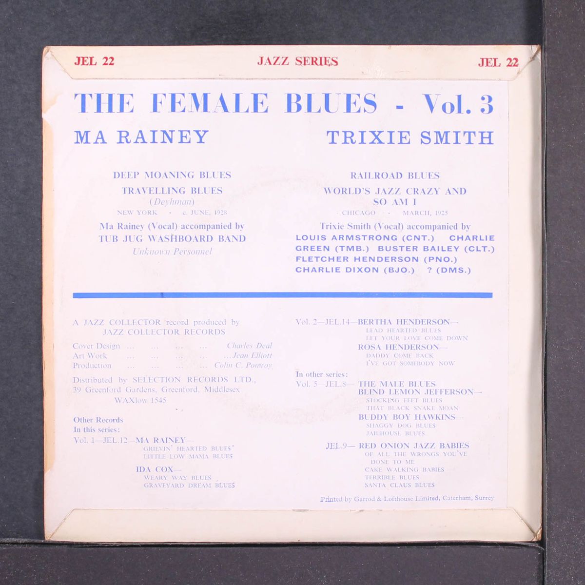 the female blues, vol. 3 by MA RAINEY / TRIXIE SMITH