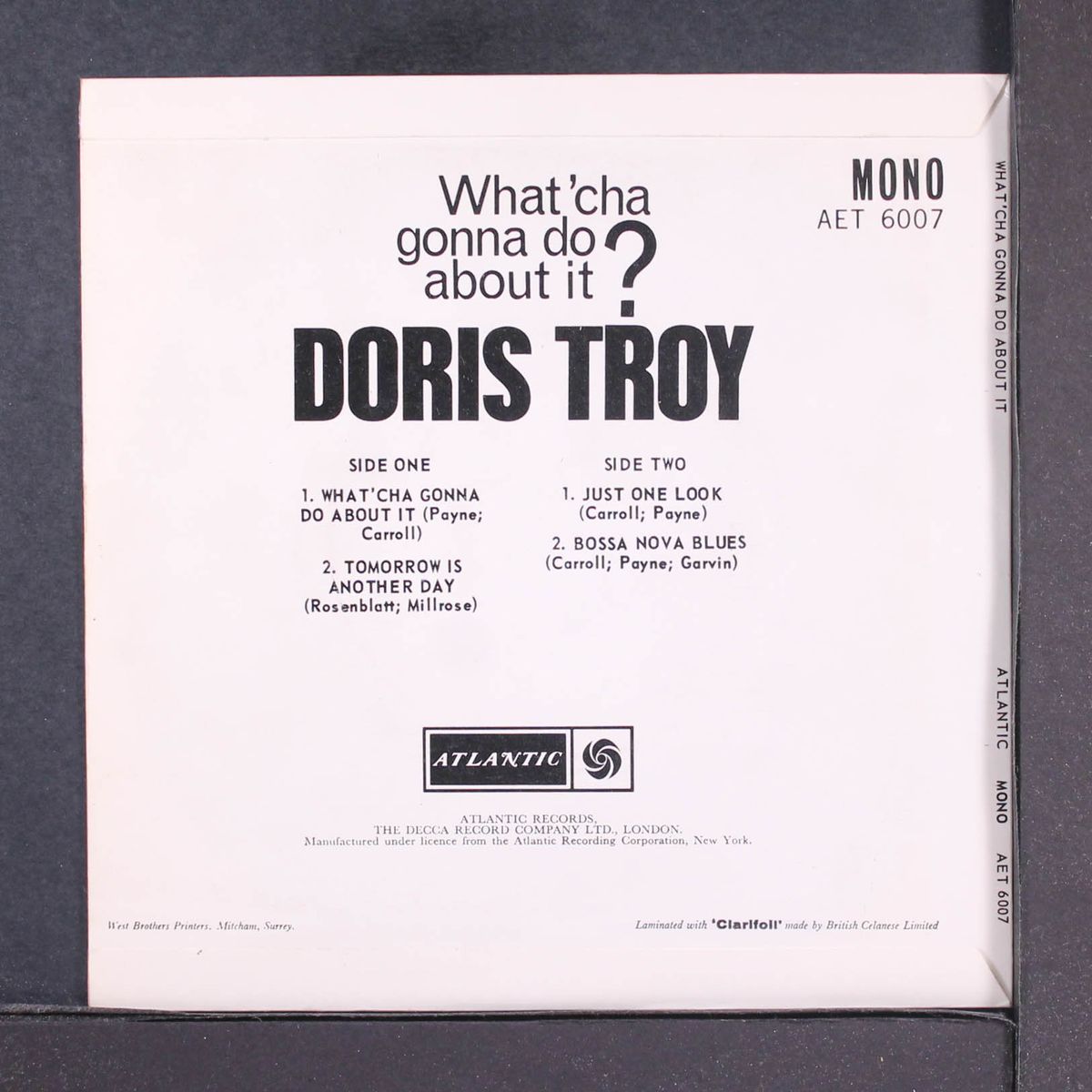 what'cha gonna do about it by DORIS TROY