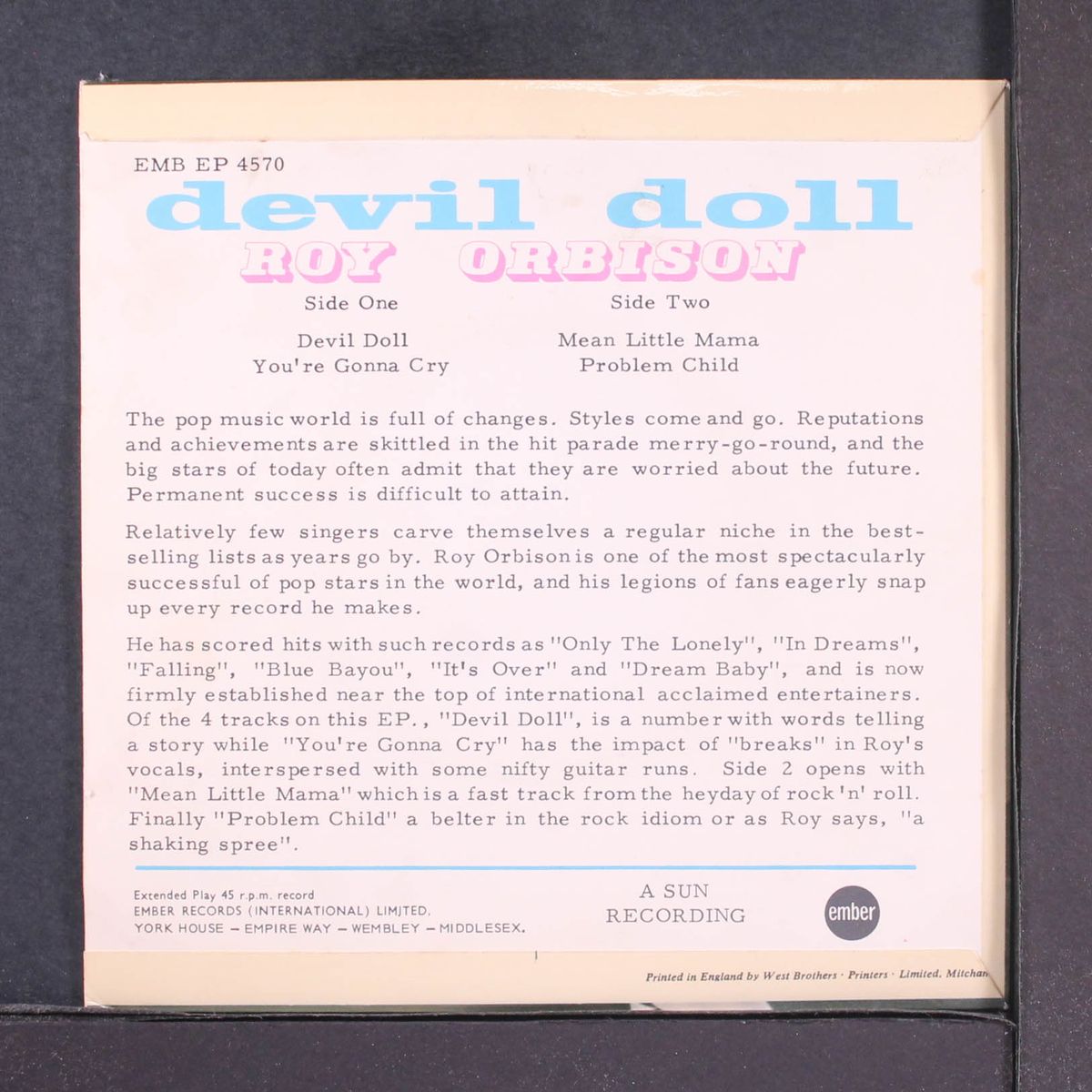 devil doll by ROY ORBISON