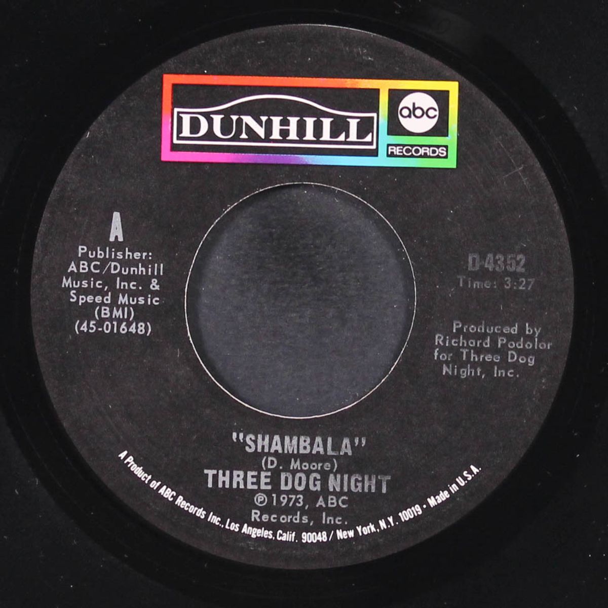 shambala / our "b" side by THREE DOG NIGHT