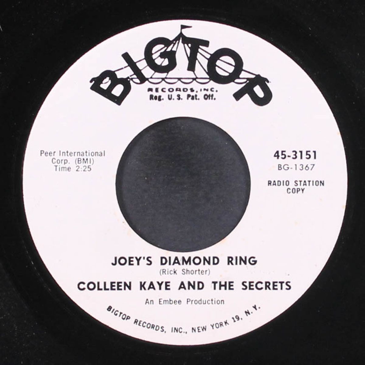 joey's diamond ring / the one i love by COLLEEN KAYE & SECRETS