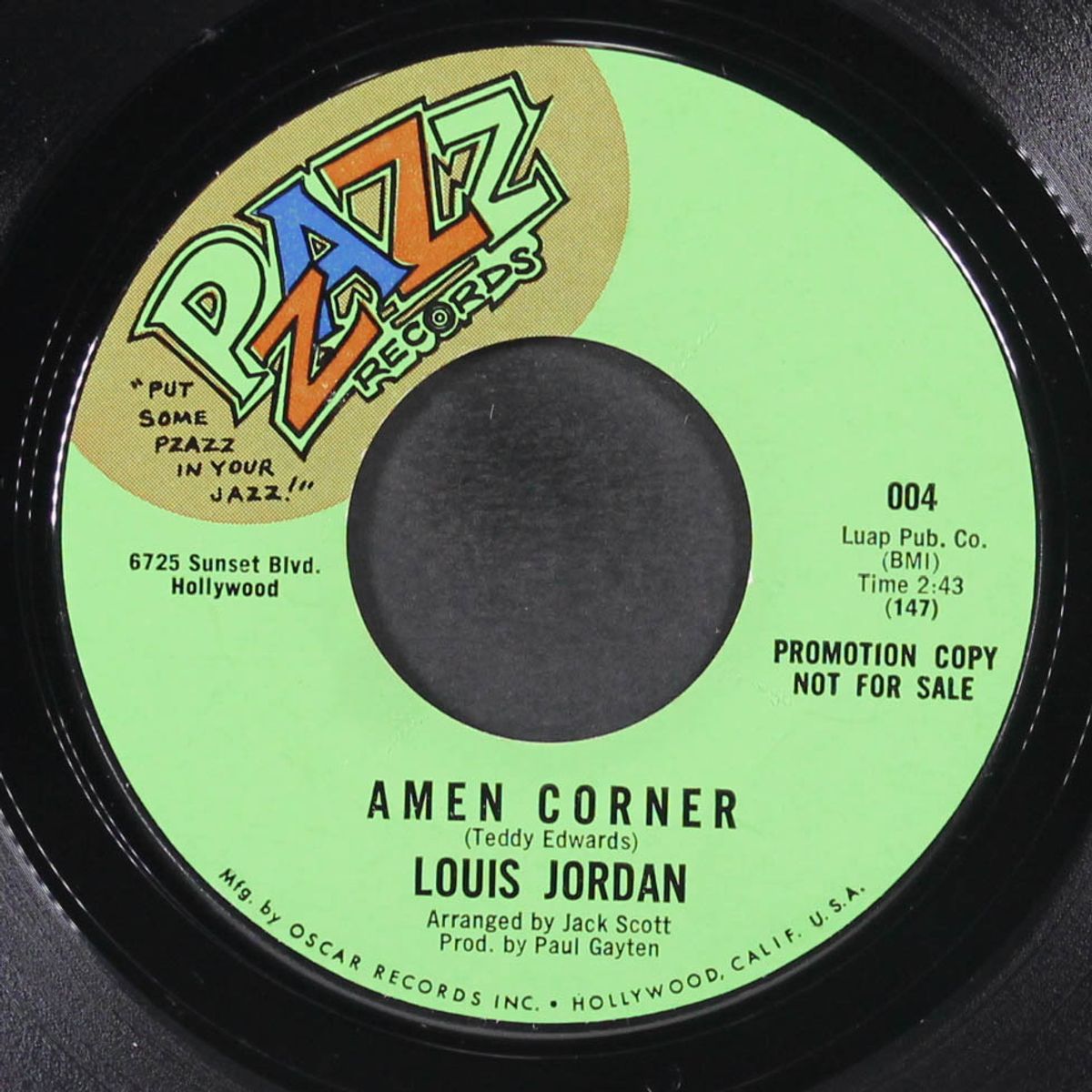 amen corner / watch the world by LOUIS JORDAN