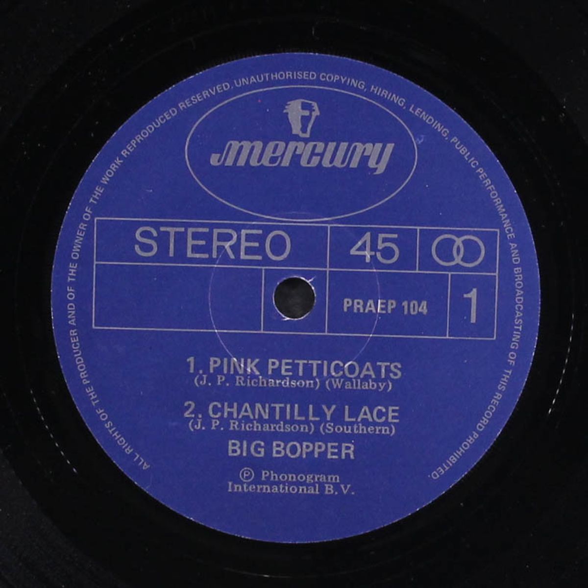 chantilly lace + 3 by BIG BOPPER
