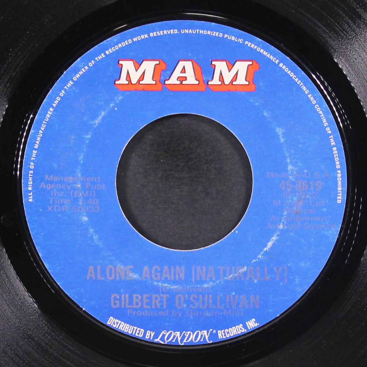 alone again (naturally / save it) by GILBERT O'SULLIVAN