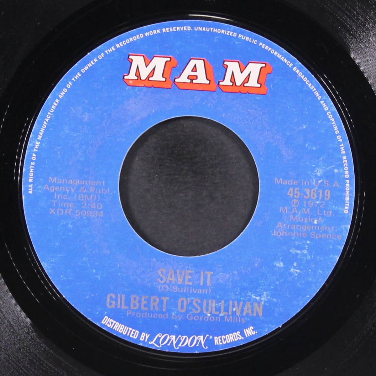 alone again (naturally / save it) by GILBERT O'SULLIVAN