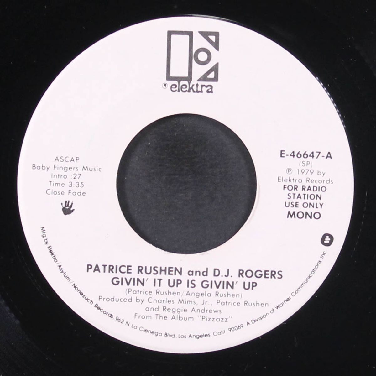 givin' it up is givin' up / mono by PATRICE RUSHEN & D.J. ROGERS