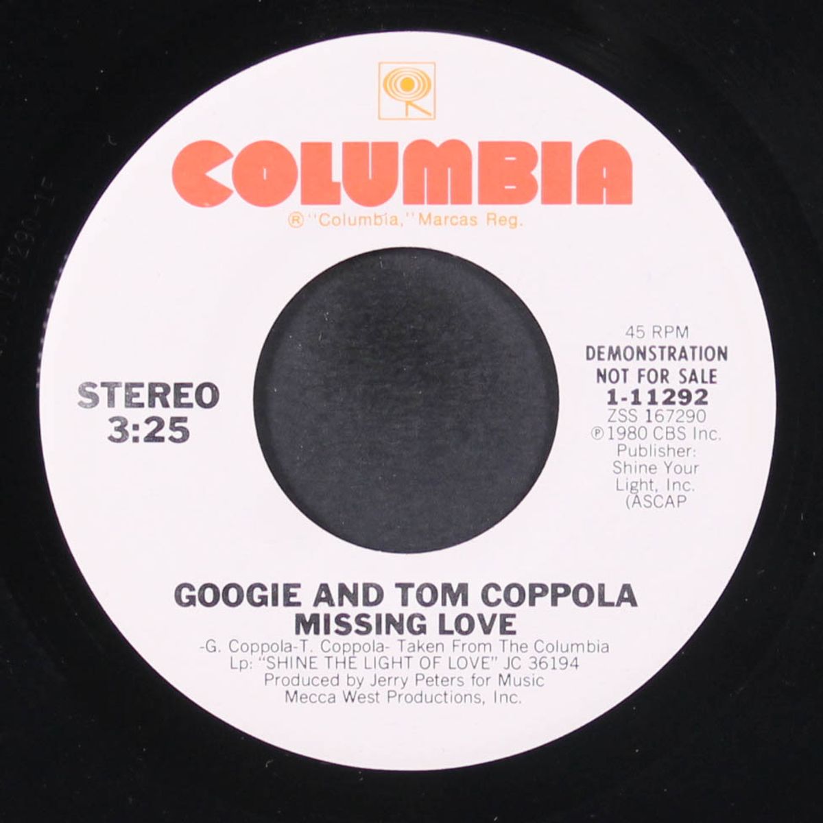 missing love / same by GOOGIE & TOM COPPOLA