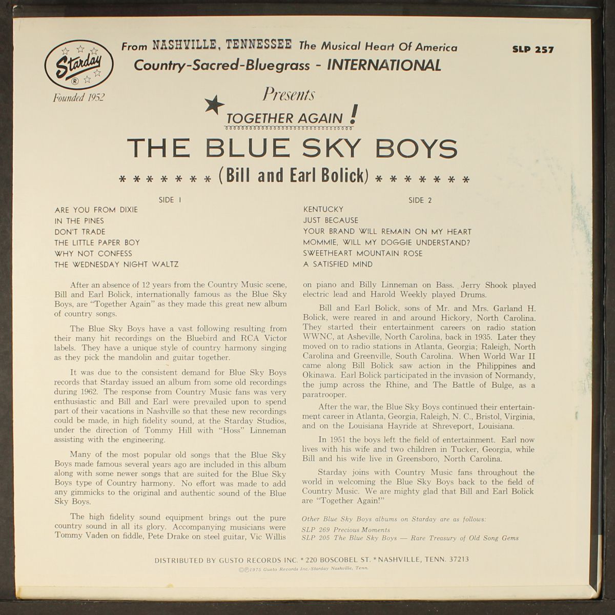 together again by BLUE SKY BOYS