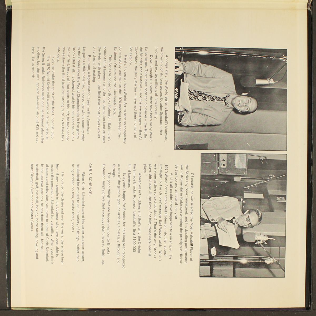 brooks robinson exciting interview by chris schnekel by BROOKS ROBINSON