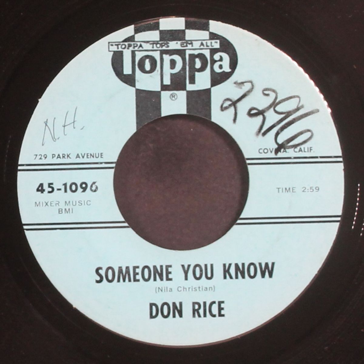 i wouldn't know where to begin / someone you know by DON RICE