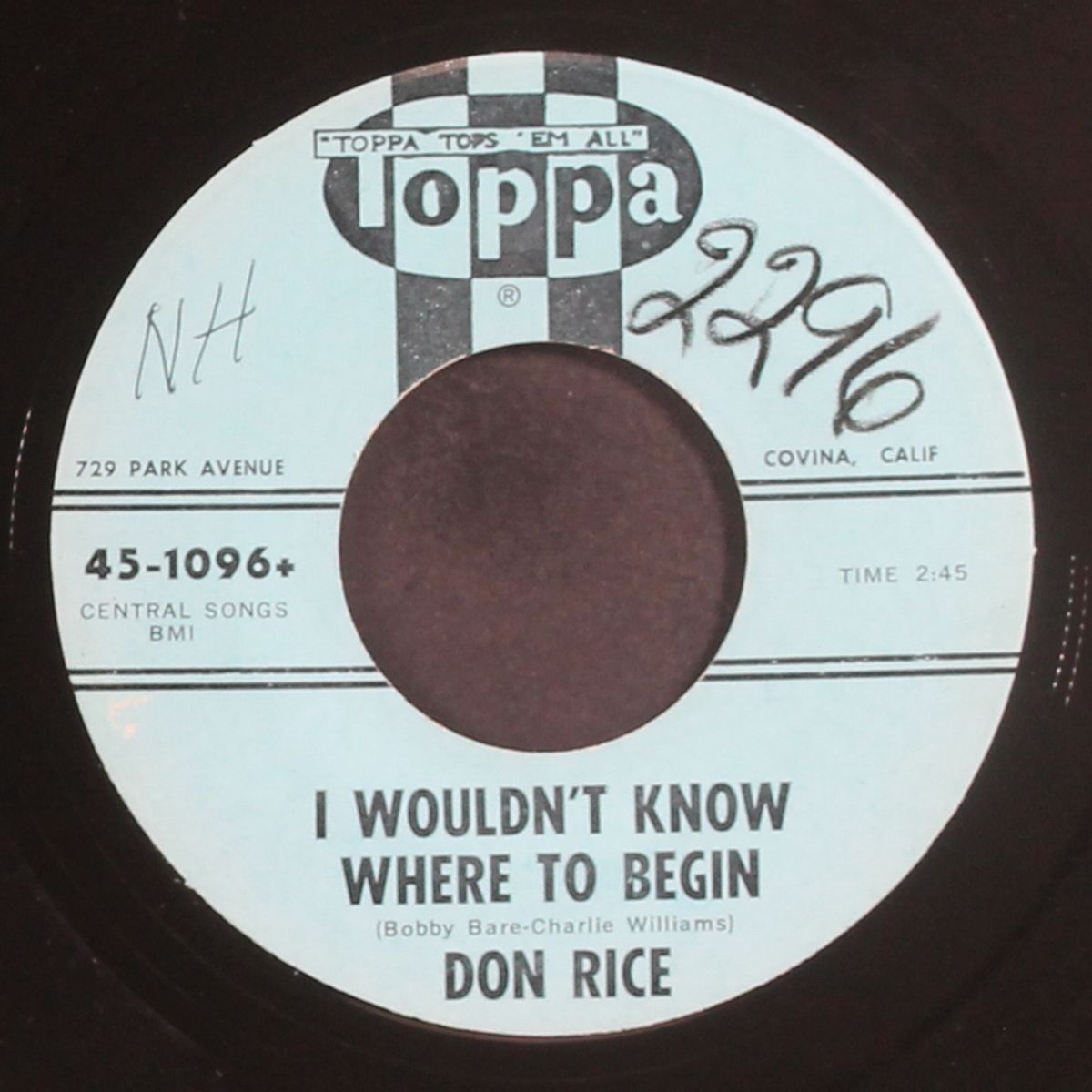 i wouldn't know where to begin / someone you know by DON RICE