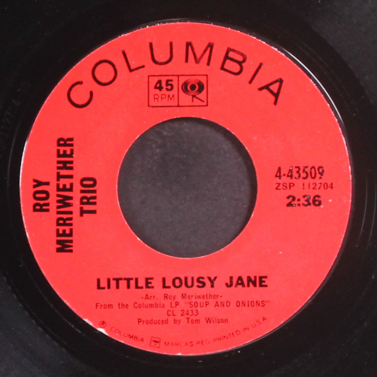 soup and onions / little lousy jane by ROY MERIWETHER