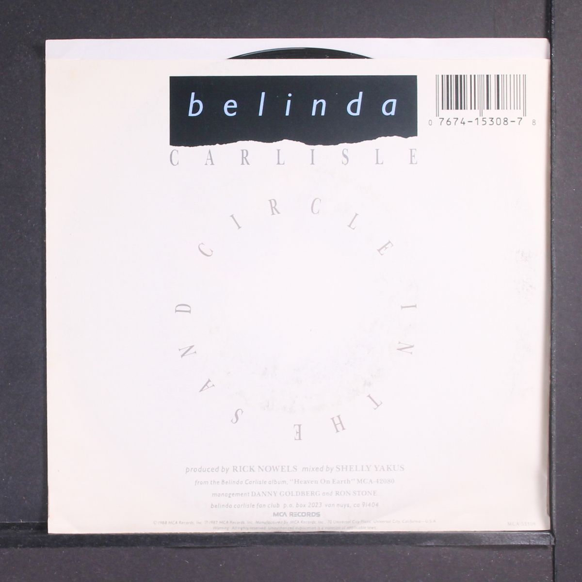 circle in the sand / we can change by BELINDA CARLISLE