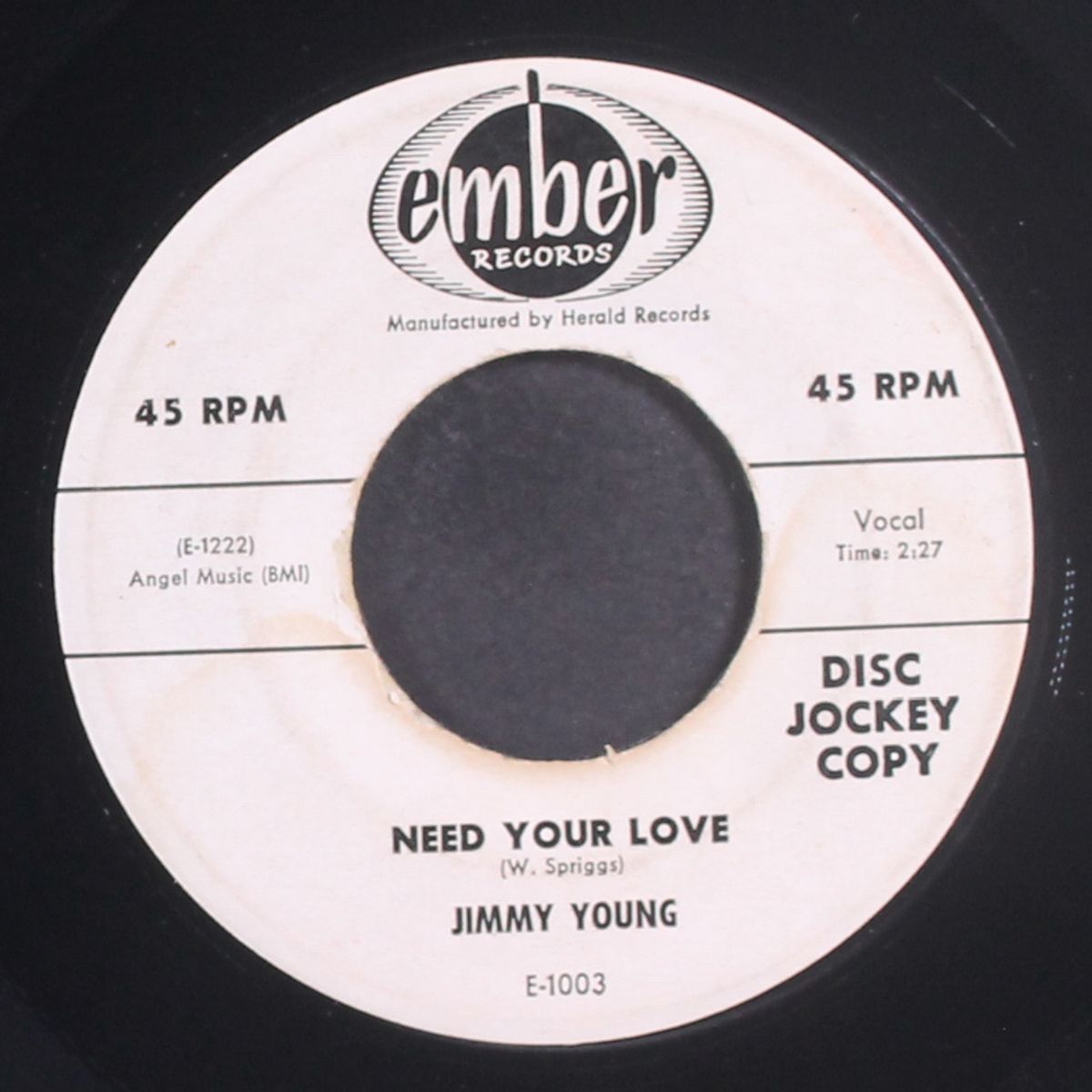 need your love / that's why i love you by JIMMY YOUNG