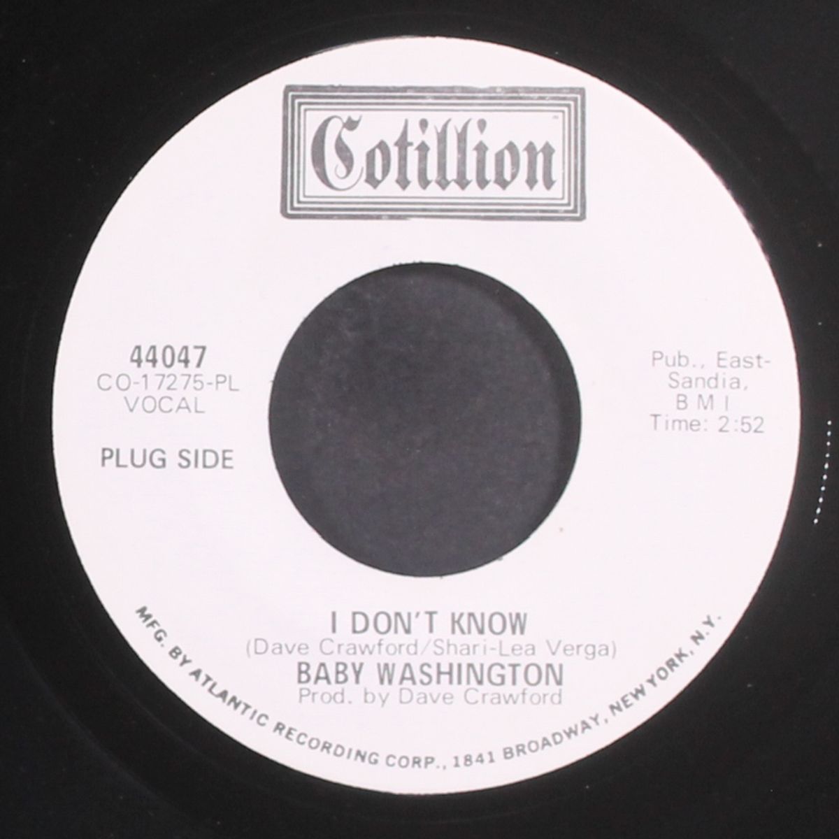 i can't afford to lose him / i don't know by BABY WASHINGTON