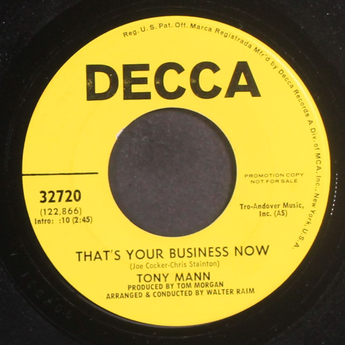alabama song / that's your business now by TONY MANN