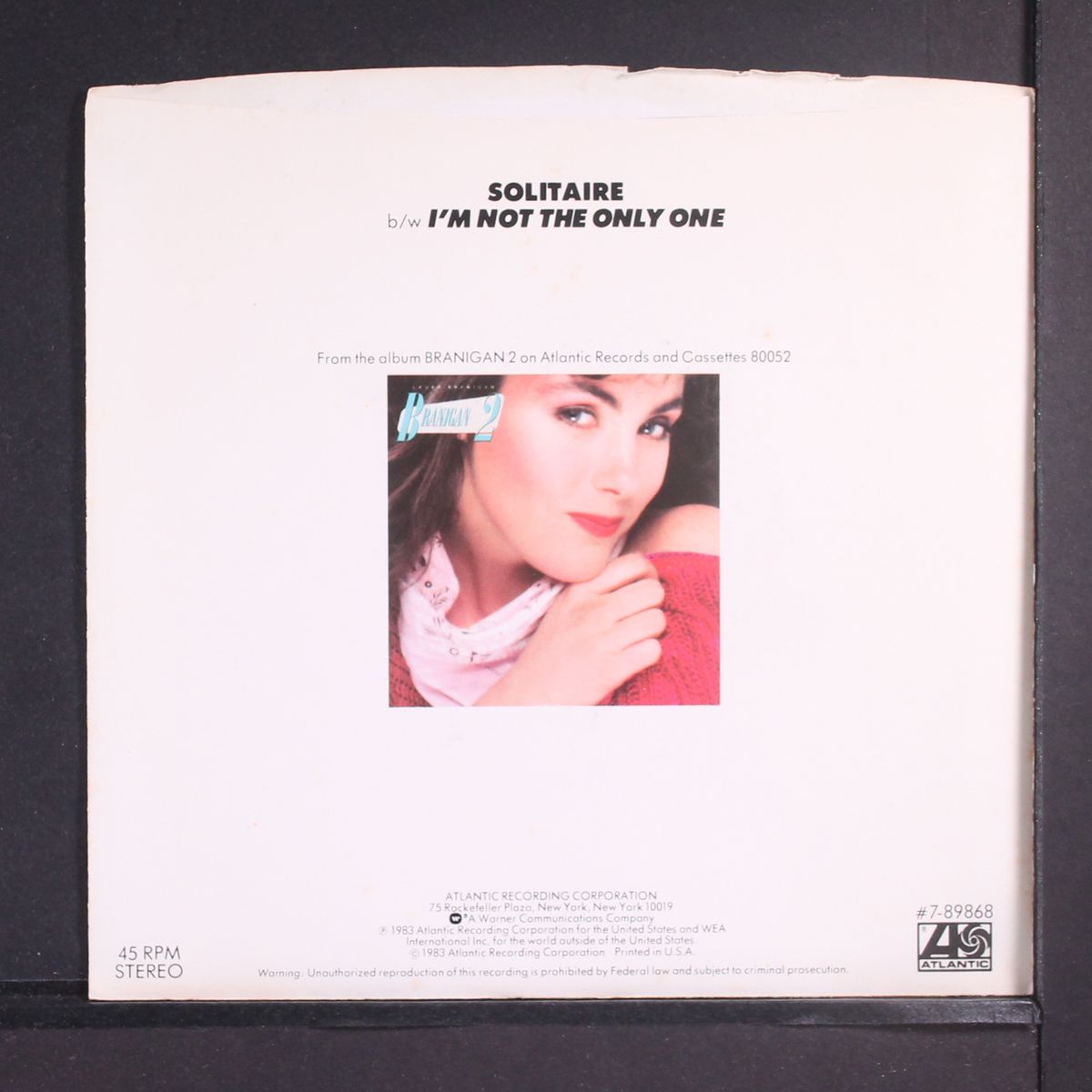 solitaire / i'm not the only one by LAURA BRANIGAN