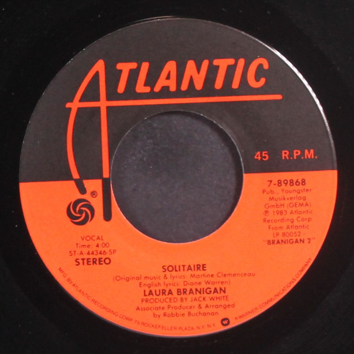 solitaire / i'm not the only one by LAURA BRANIGAN