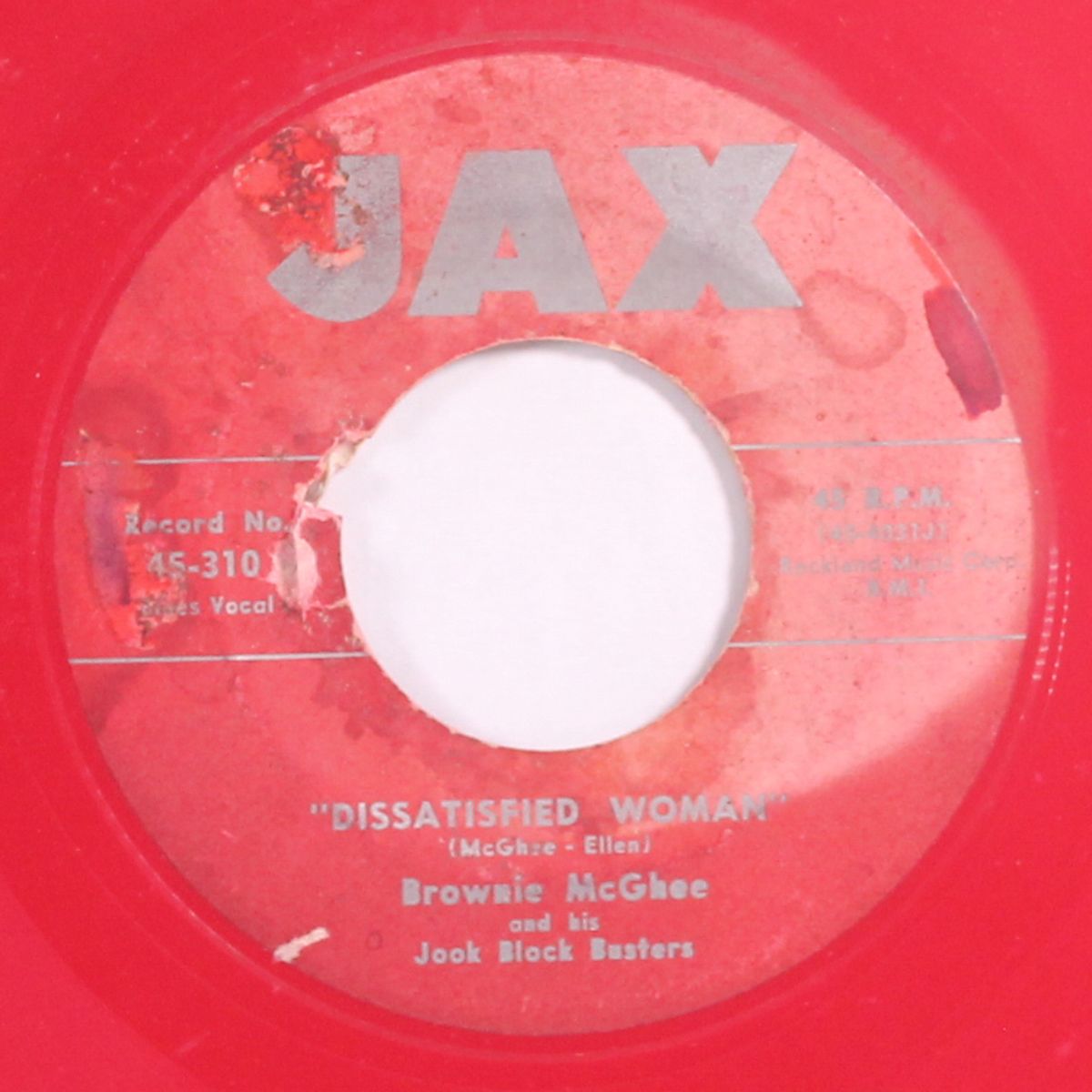 dissatisfied woman / strangers blues by BROWNIE MCGHEE