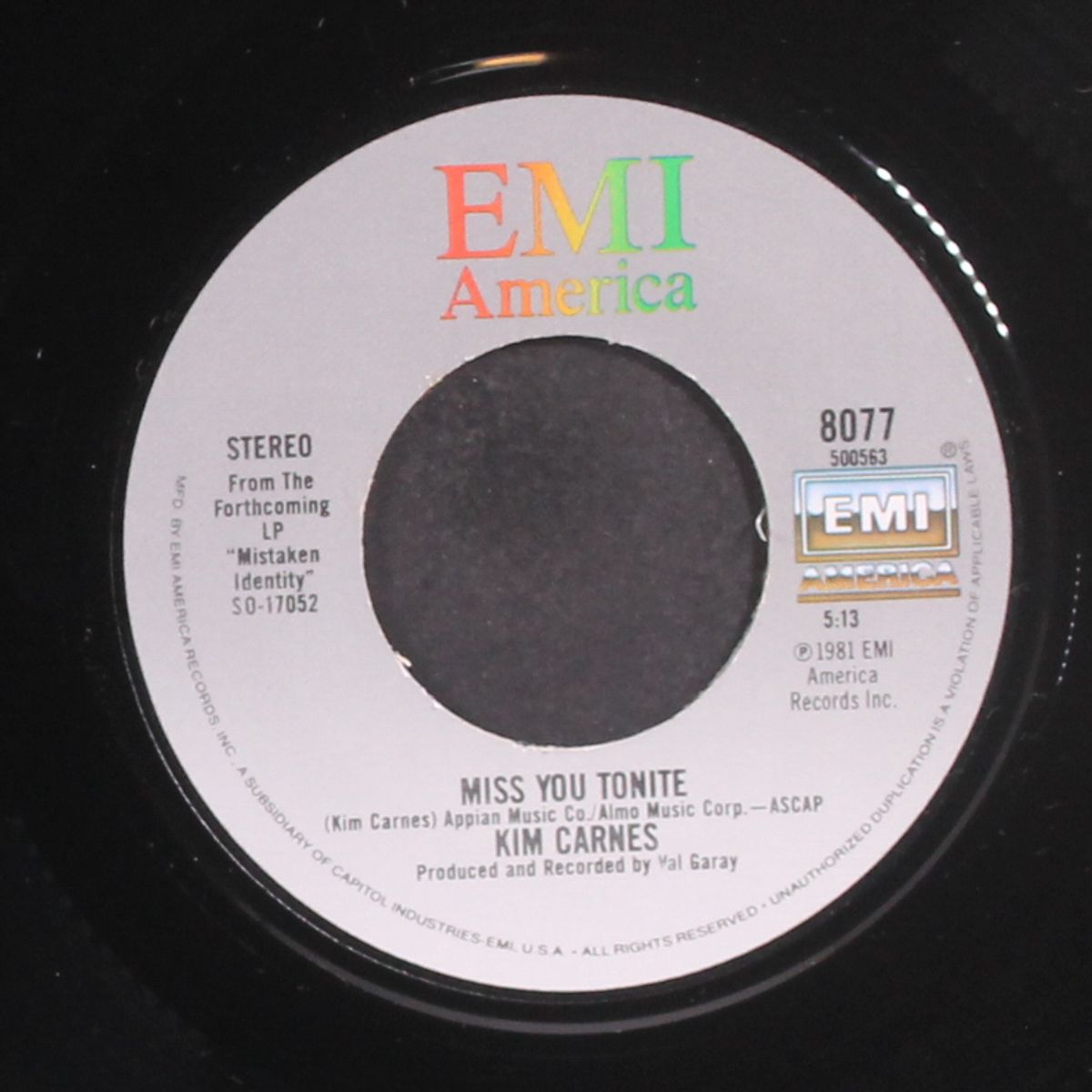 bette davis eyes / miss you tonite by KIM CARNES
