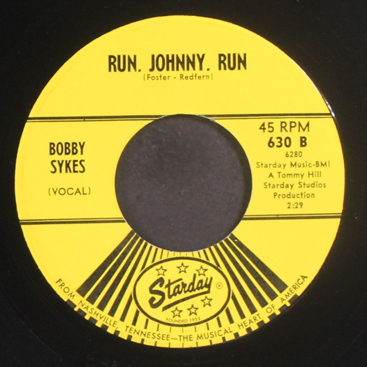 a place for girls like you / run, johnny, run by BOBBY SYKES