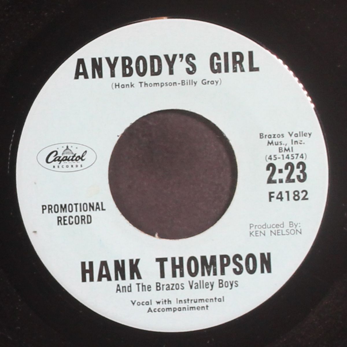 anybody's girl by HANK THOMPSON