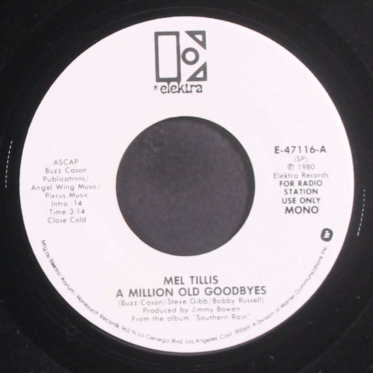 a million old goodbyes by MEL TILLIS