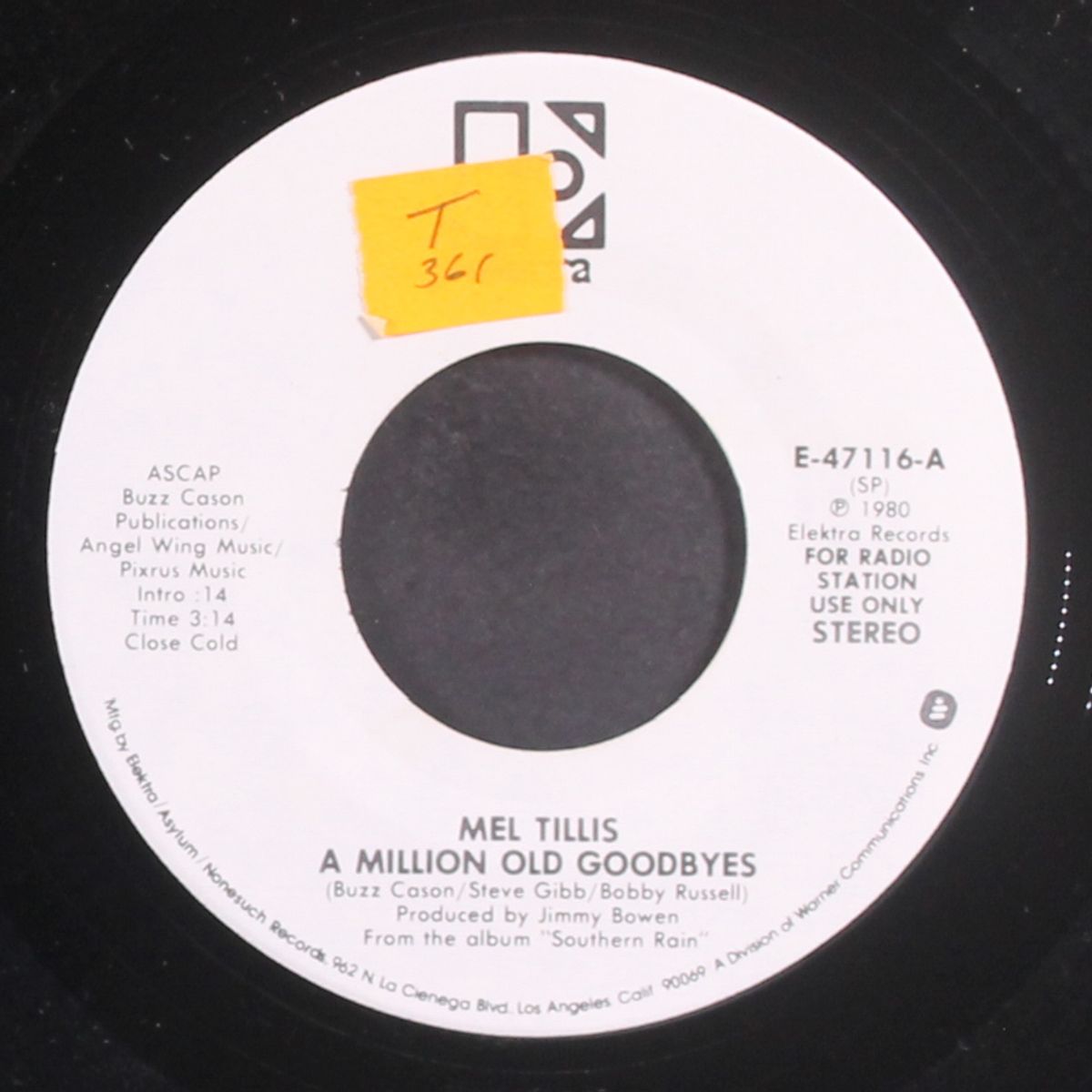 a million old goodbyes by MEL TILLIS