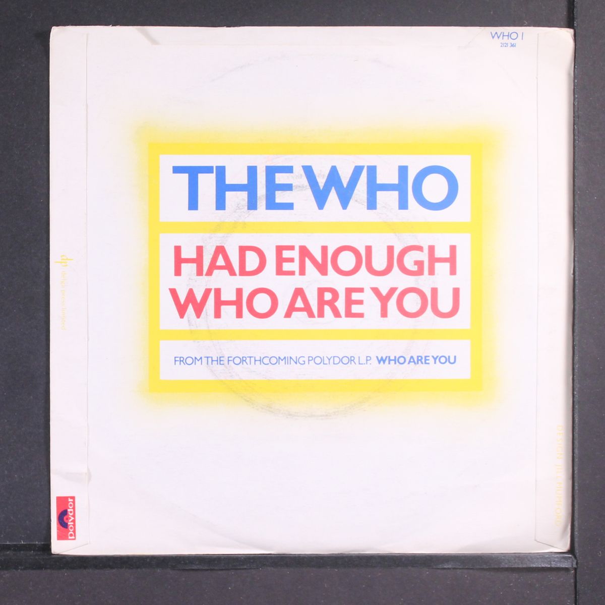 who are you / had enough by WHO