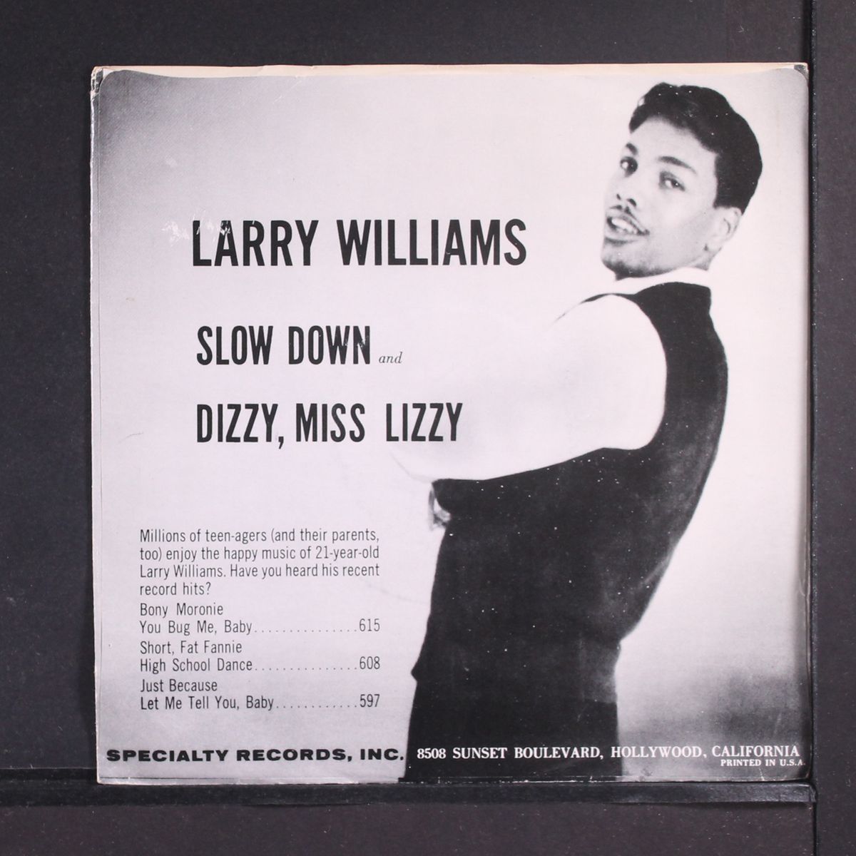 slow down / dizzy, miss lizzy by LARRY WILLIAMS